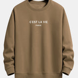 Ensemble Améline — sweat à col rond coupe décontractée à slogan Paris & pantalon de jogging
