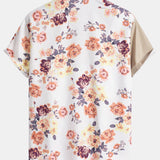 Ensemble Améline — chemise patchwork à imprimé floral & short de bain