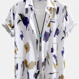 Ensemble — chemise à imprimé coups de pinceau & short de bain