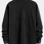 Ensemble — chemise en velours côtelé à col cubain & pantalon cargo de jogging en velours côtelé à cordon