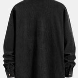 Ensemble — chemise en velours côtelé à col cubain & pantalon cargo de jogging en velours côtelé à cordon