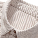 Ensemble — chemise en velours côtelé à col polo et manches longues & short
