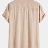 Améline — Chemise en lin et coton à col officier