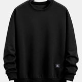 Ensemble — sweat rayé géométrique & pantalon cargo de jogging en velours côtelé à cordon