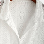 Ensemble — chemise cubaine texturée géométrique & short chino