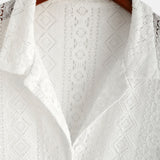 Ensemble — chemise cubaine texturée géométrique & short chino