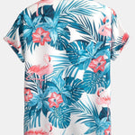 Ensemble — chemise à imprimé flamants roses tropical & short de bain court