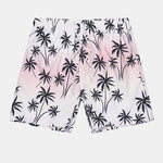 Ensemble — chemise en lin et coton à imprimé palmiers & short de bain