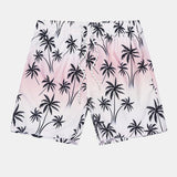 Ensemble — chemise en lin et coton à imprimé palmiers & short de bain