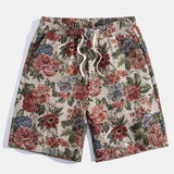 Ensemble — chemise cubaine jacquard floral & short
