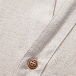 Ensemble — chemise en lin et viscose à col V & short à cordon en lin mélangé