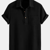 Ensemble — polo gaufré à col et poche & short gaufré