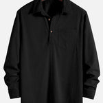 Chemise en velours côtelé à col polo et manches longues (3 pièces)