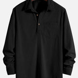 Chemise en velours côtelé à col polo et manches longues (3 pièces)