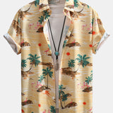 Ensemble Capucine — chemise à imprimé flamants roses & short de bain