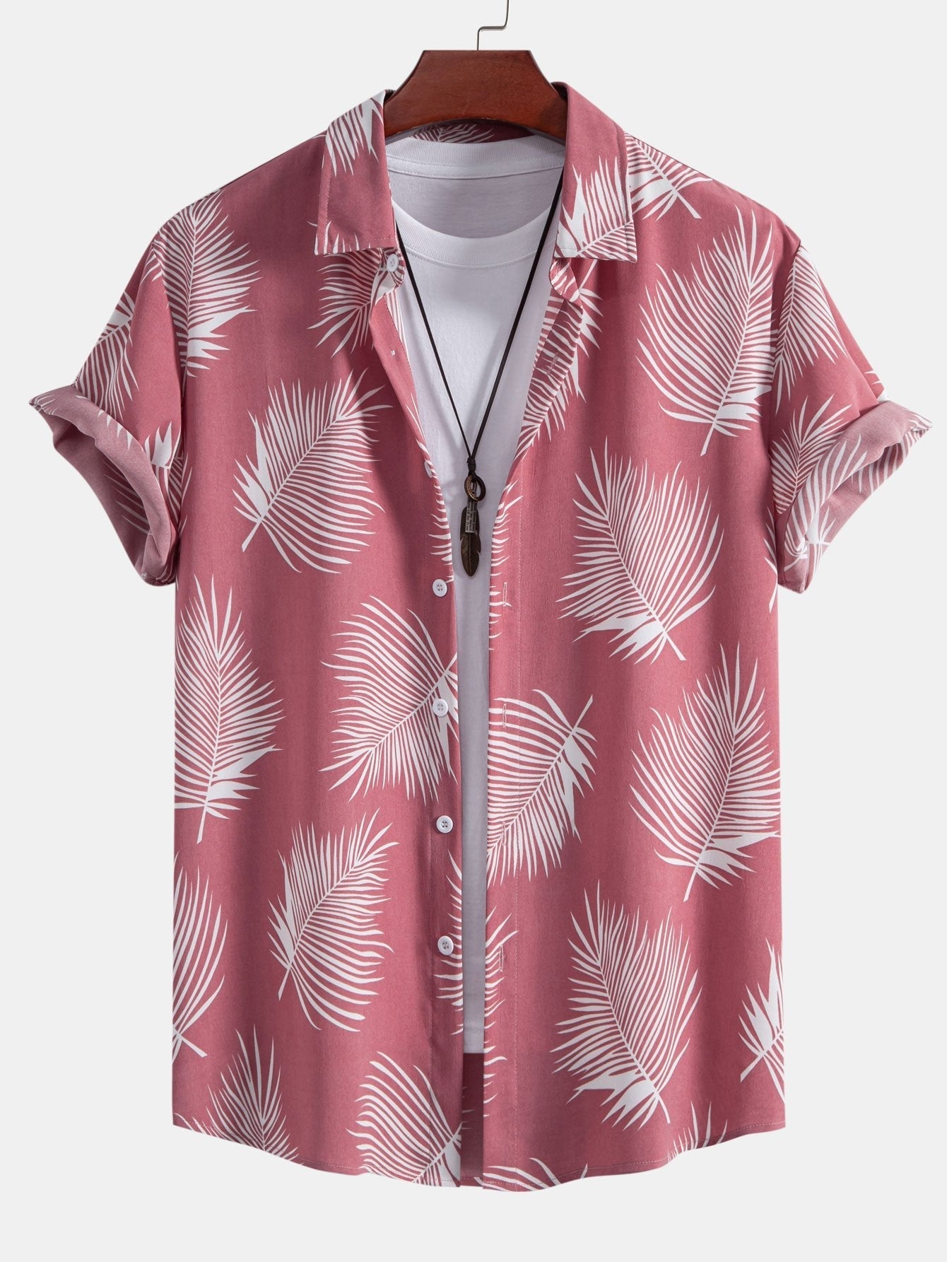 Ensemble Améline — chemise à imprimé feuilles & short de bain