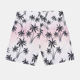 Ensemble — chemise en lin et coton à imprimé palmiers & short de bain