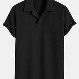 Ensemble — polo côtelé à col cubain & pantalon côtelé à jambe droite