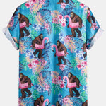 Ensemble — chemise à imprimé plantes tropicales et orang-outan & short de bain