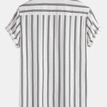 Améline — Chemise boutonnée en lin rayé