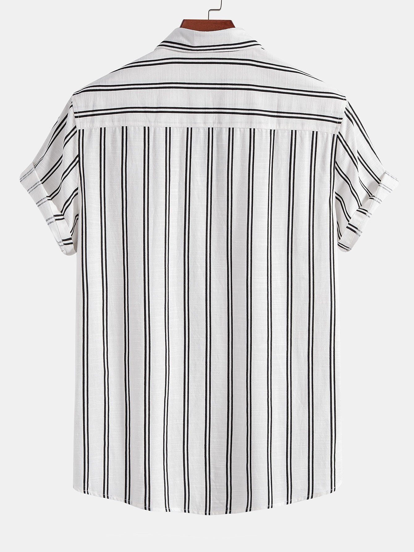 Améline — Chemise boutonnée en lin rayé
