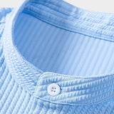 Ensemble — chemise côtelée à col officier coupe ajustée & pantalon à taille élastique