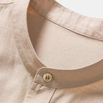 Améline — Chemise en lin et coton à col officier