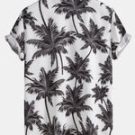 Ensemble Améline — chemise à imprimé palmiers & short de bain rayé
