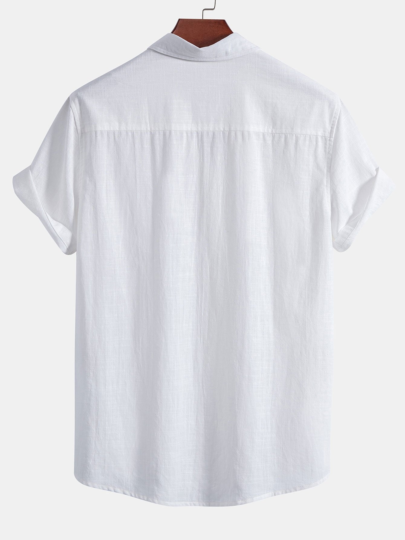 Chemise boutonnée en lin et coton à imprimé cœurs smiley