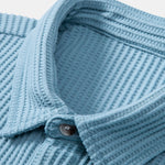 Ensemble — chemise gaufrée & pantalon gaufré en maille à cordon