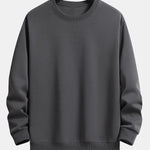 Ensemble — sweat basique à col rond coupe décontractée & pantalon de jogging