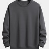 Ensemble — sweat basique à col rond coupe décontractée & pantalon de jogging