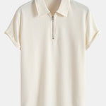 Ensemble — polo côtelé demi-zip coupe ajustée & short