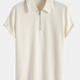Ensemble — polo côtelé demi-zip coupe ajustée & short
