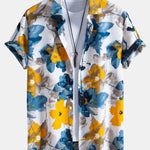 Ensemble Capucine — chemise à imprimé floral à l'encre & short de bain