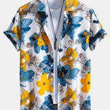 Ensemble Capucine — chemise à imprimé floral à l'encre & short de bain