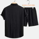 Ensemble — chemise texturée à damier & short à cordon