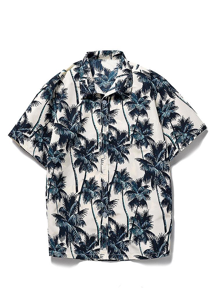 Ensemble Améline — chemise à imprimé palmiers & short de bain