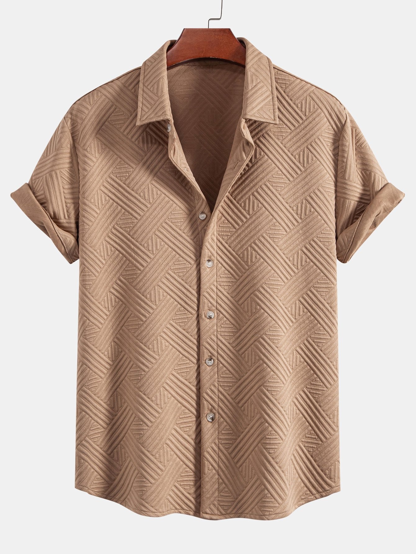 Ensemble — chemise texturée jacquard & short