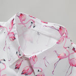 Ensemble Améline — chemise à imprimé flamants roses & short de bain