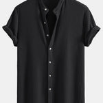 Ensemble — chemise gaufrée à col officier & short gaufré à cordon