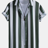 Ensemble Améline — chemise à imprimé rayé & short de bain