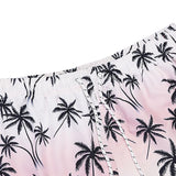 Ensemble — chemise en lin et coton à imprimé palmiers & short de bain