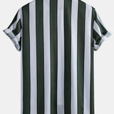 Ensemble Améline — chemise à imprimé rayé & short de bain