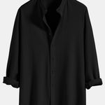 Ensemble Améline — chemise côtelée à col officier et manches longues coupe ajustée & pantalon côtelé