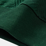 Ensemble — sweat rayé géométrique & pantalon cargo de jogging en velours côtelé à cordon