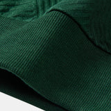 Ensemble — sweat rayé géométrique & pantalon cargo de jogging en velours côtelé à cordon
