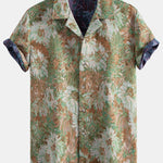 Ensemble — chemise cubaine jacquard à fleurs peintes & short