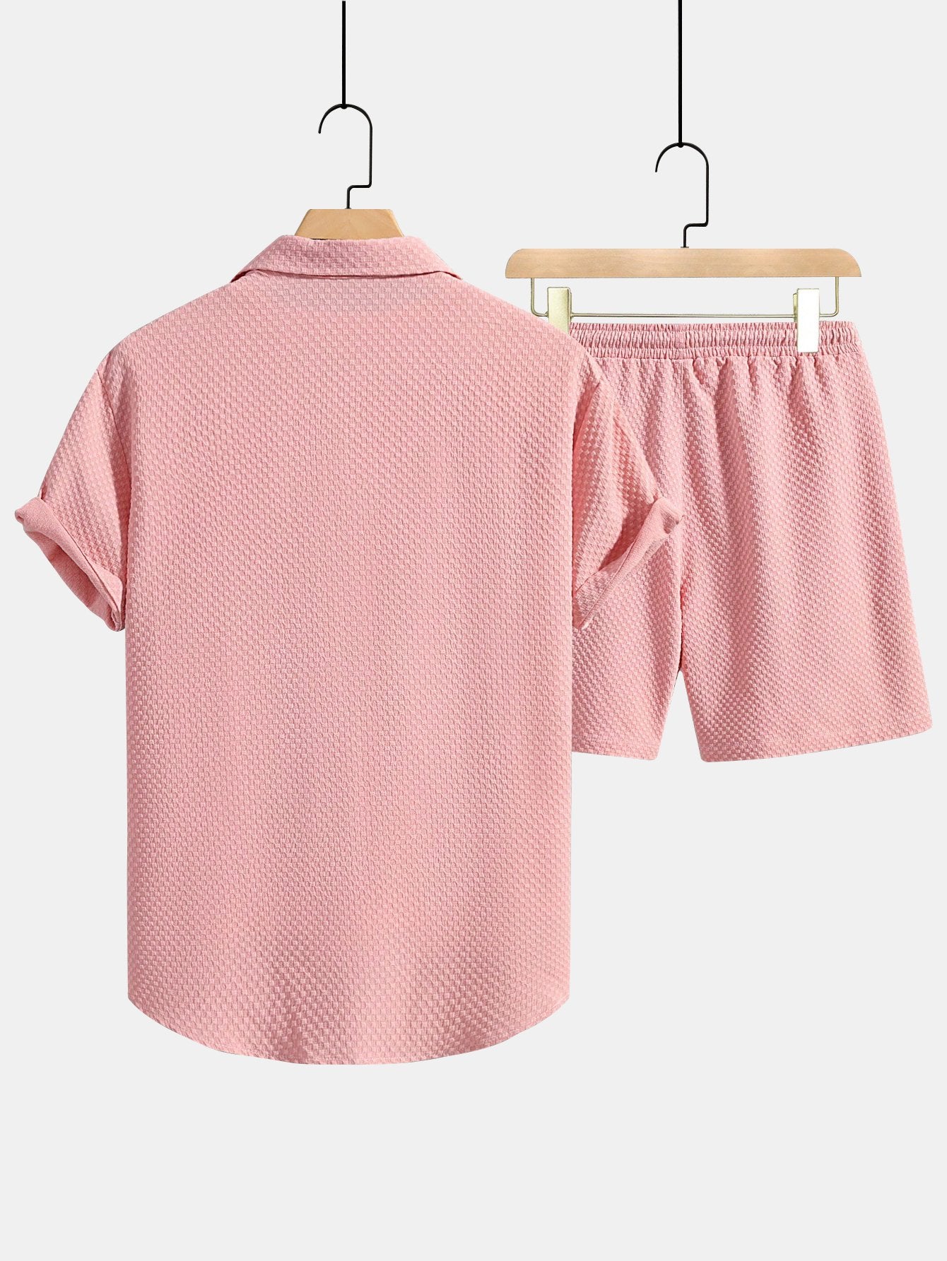 Ensemble — chemise texturée à damier & short à cordon