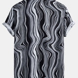 Ensemble — chemise à imprimé effet marbre & short de bain